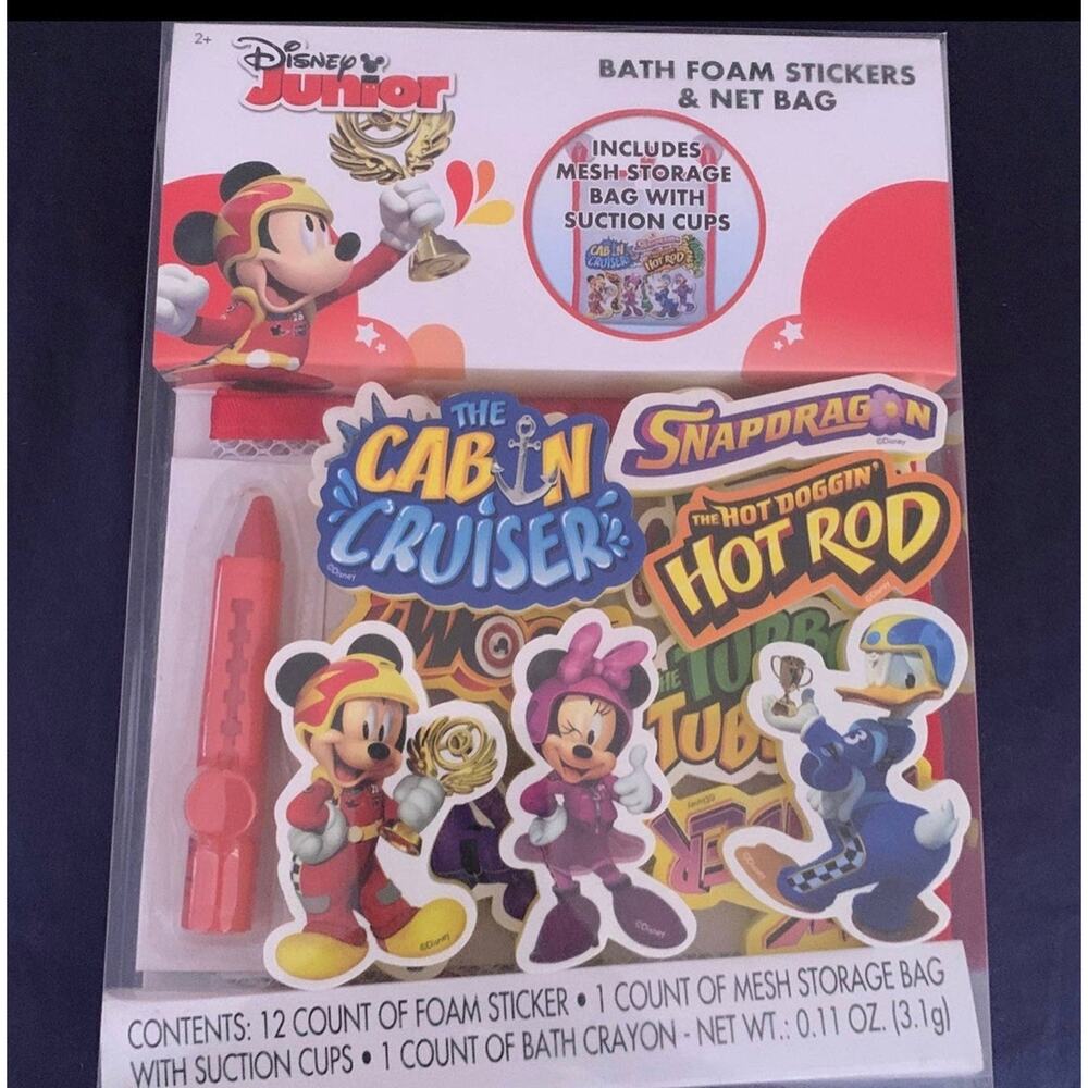 Disney Junior Bath Foam Stickers & Net Bag